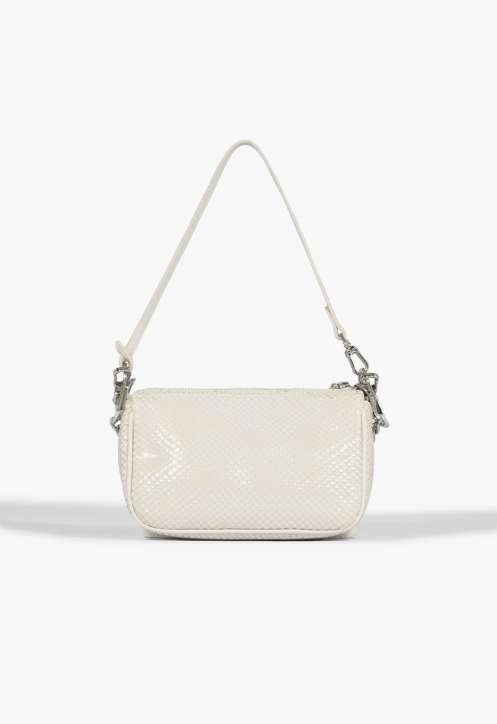 Bolsa Tiracolo Branca Schutz Emmy Snake