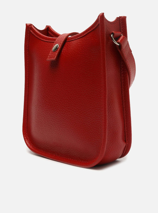 Bolsa Tiracolo Vermelha Média Logo Perfurado