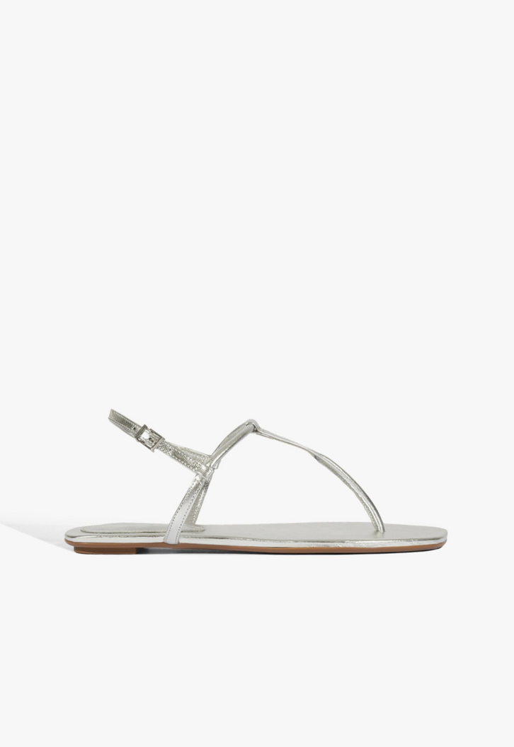 Sandália Rasteira Elsha Prata