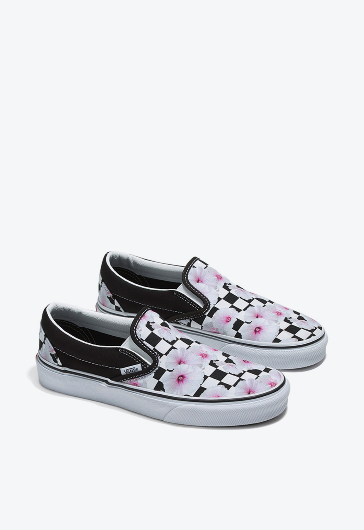 ファンインピックスS Tênis Classic Slip-On Hibiscus Check Black | ZZ MALL