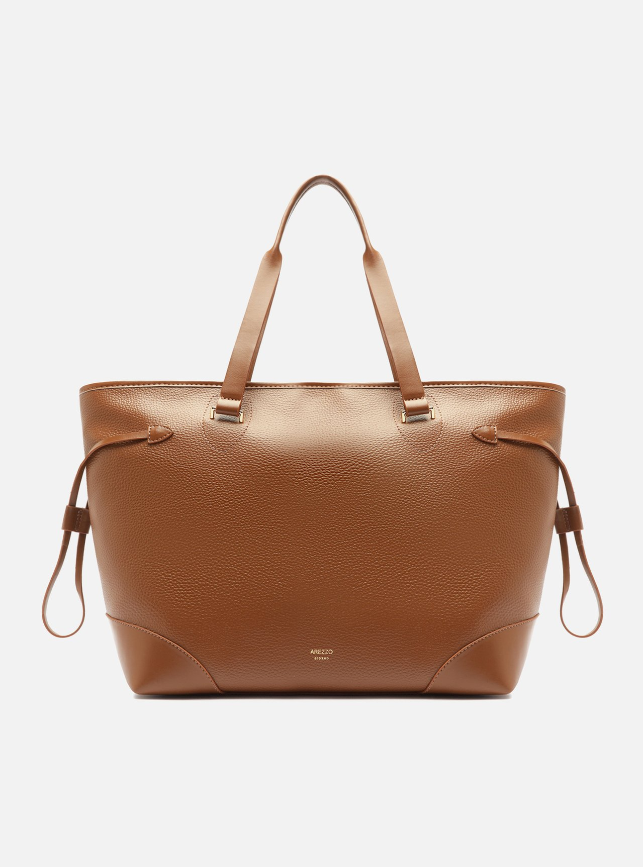 Bolsa Arezzo Shopping Marrom Grande Cantoneiras Bolsa Arezzo Shopping Marrom Grande Cantoneiras