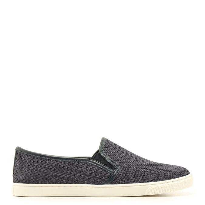 Tênis Arezzo Slip On Azul Sola Baixa Tecido Tela | ZZ MALL