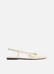 Sapatilha Off-White Arezzo Verniz Aberta Helena