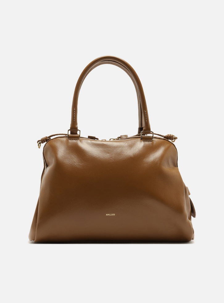 Bolsa Tote Marrom Couro Grande