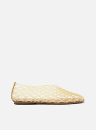 Sapatilha Off-white Arezzo Bico Redondo Mesh