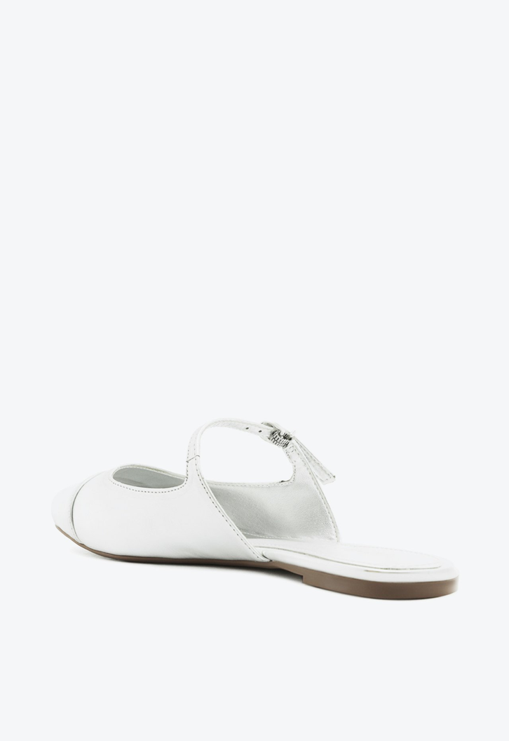 Sapato Mule Verniz Prata