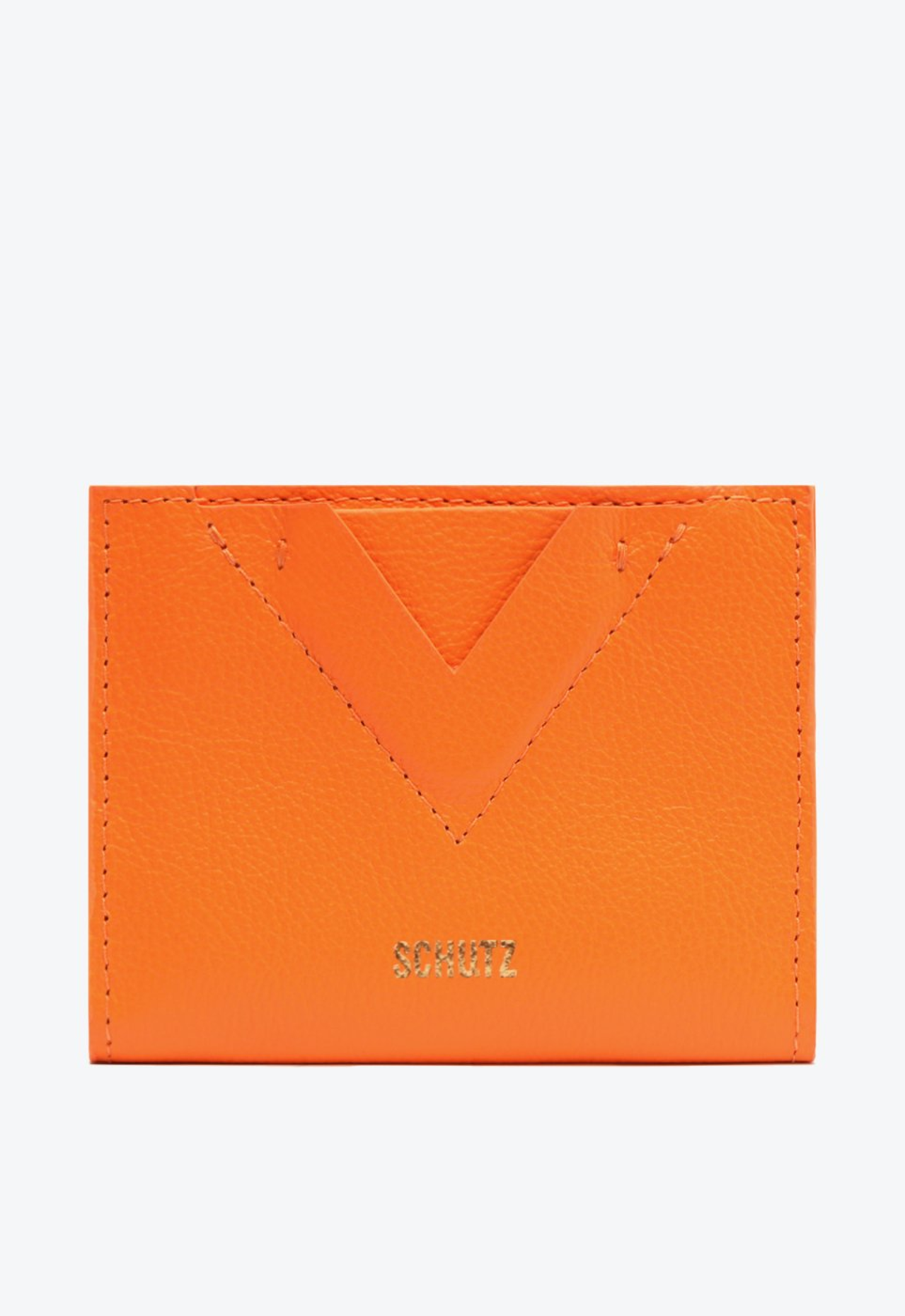 Porta-cartões Laranja Schutz Ellie Couro | ZZ MALL