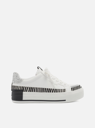 Tênis Flatform Branco Animal Print Arezzo
