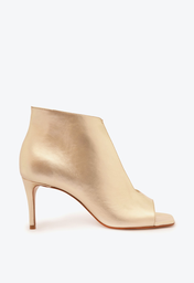 Sandal Boot Dourada Schutz Couro
