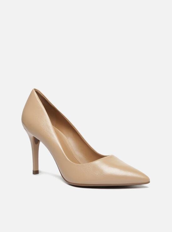 SCARPIN NUDE AREZZO COURO BICO FINO