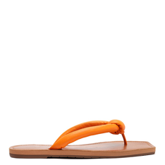 FLIP FLOP LARANJA AREZZO TIRAS BOMBADAS