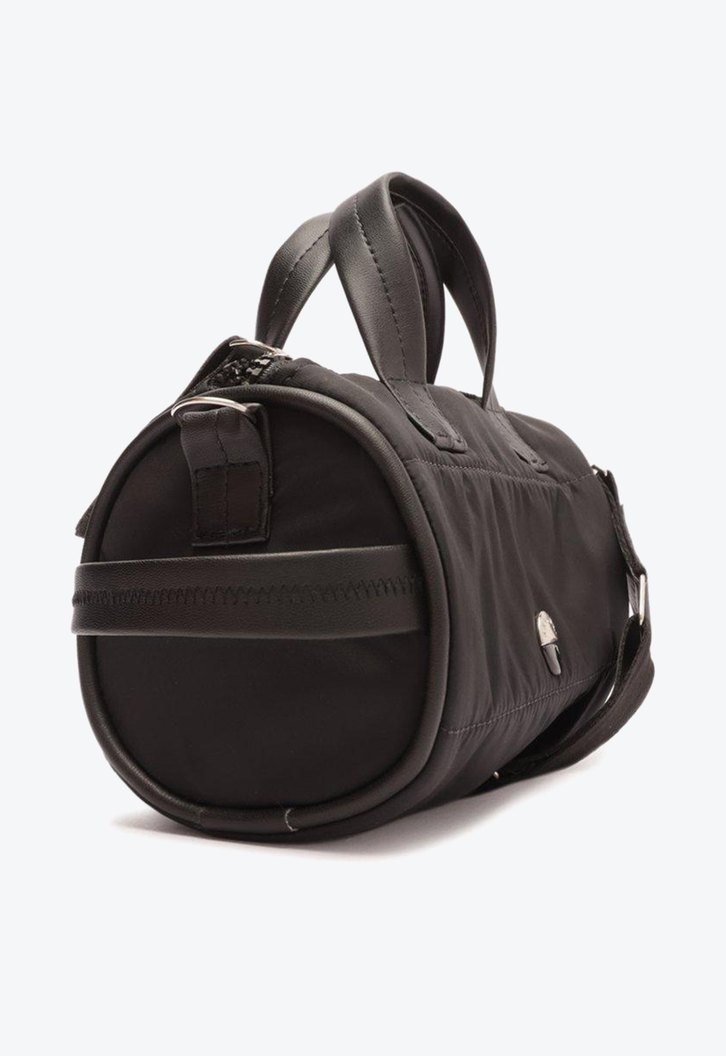 Bolsa Mini Tote Preta Anacapri Nylon Pequena
