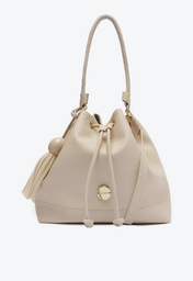 Bolsa Bucket Branca Anacapri Média Alça Corda Barbicacho