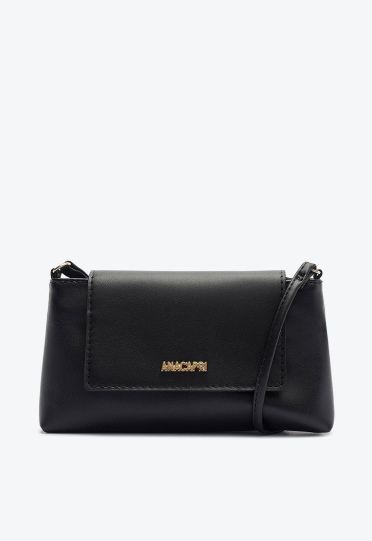 Bolsa Tiracolo Pequena Tampa Preta