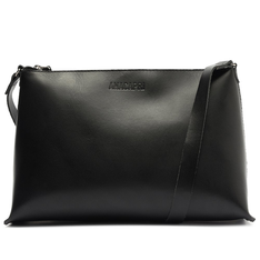 Crossbody Preta Anacapri Couro Cora Média
