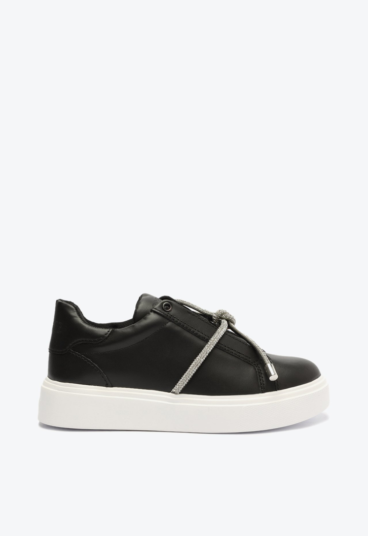 Tênis Leslie Shine Couro Preto