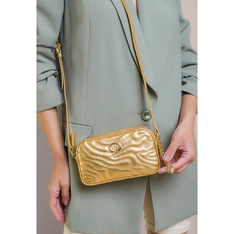 Bolsa Tiracolo Dourada Vicenza Tamara Pequena