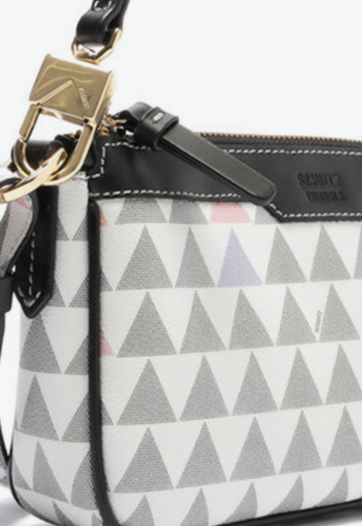 Bolsa Tiracolo Branca Schutz Pequena Emmy Triangle
