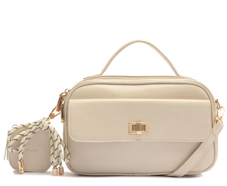 Bolsa Tiracolo Média Bag Charm Atacador Branca