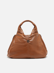 Bolsa Tote Marrom Arezzo Couro Grande Bolsos Laterais