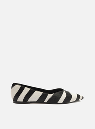 Sapatilha Animal Print Arezzo Bico Fino Minimal