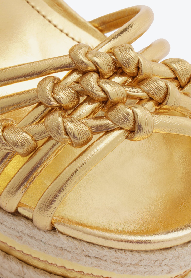Sandália Plataforma Natural Dourada Schutz