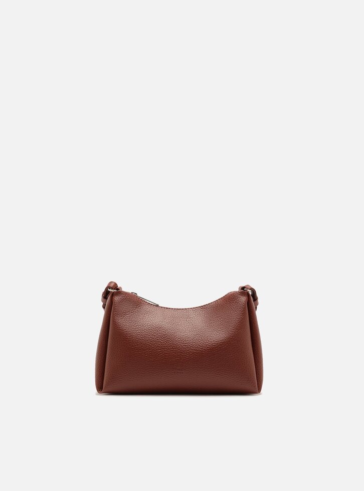 Bolsa Tiracolo Bordô Granulada Metais
