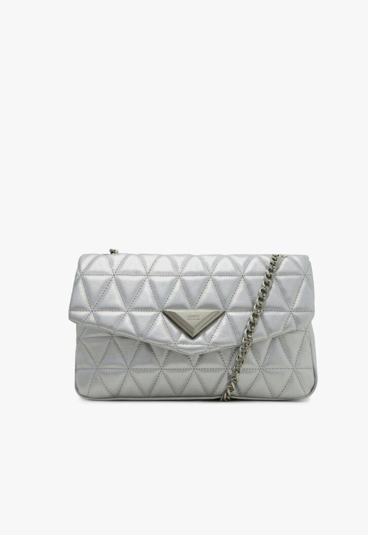 Bolsa Tiracolo Prateada Schutz Grande Matelassê 944