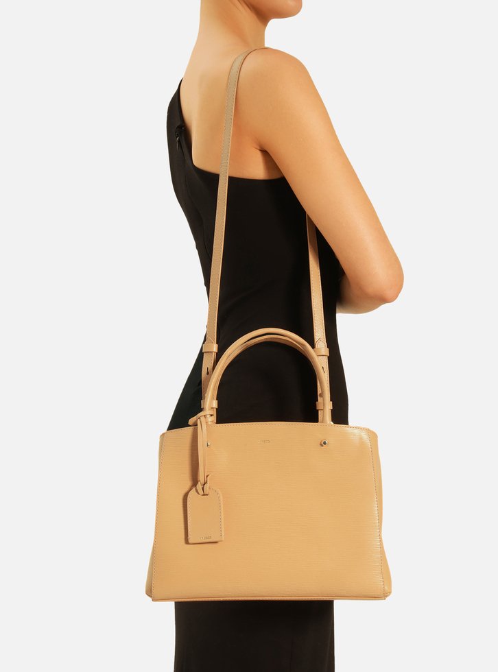 Bolsa Tote Nude Arezzo Couro Wave Bella Média