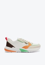 Tênis Branco E Multicolor Anacapri Sporty Recortes