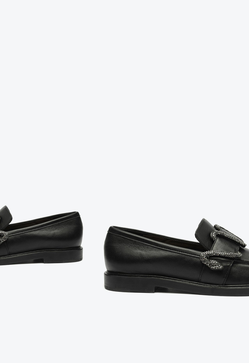 Mocassim Cobra Brilho Preto