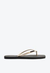 Chinelo de Dedo Bico Quadrado Preto