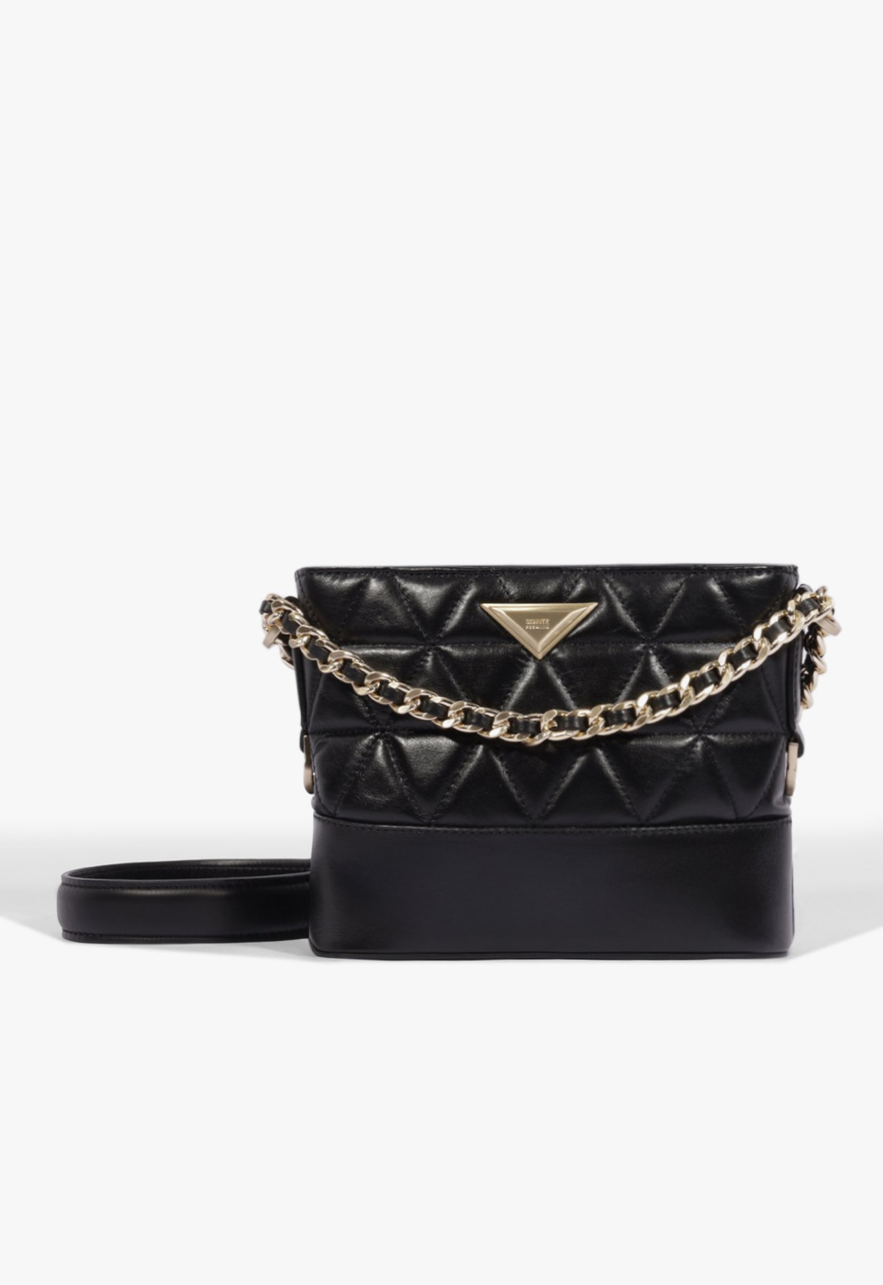 Bolsa Tiracolo Mini Hobo 944 Couro Preta | ZZ MALL