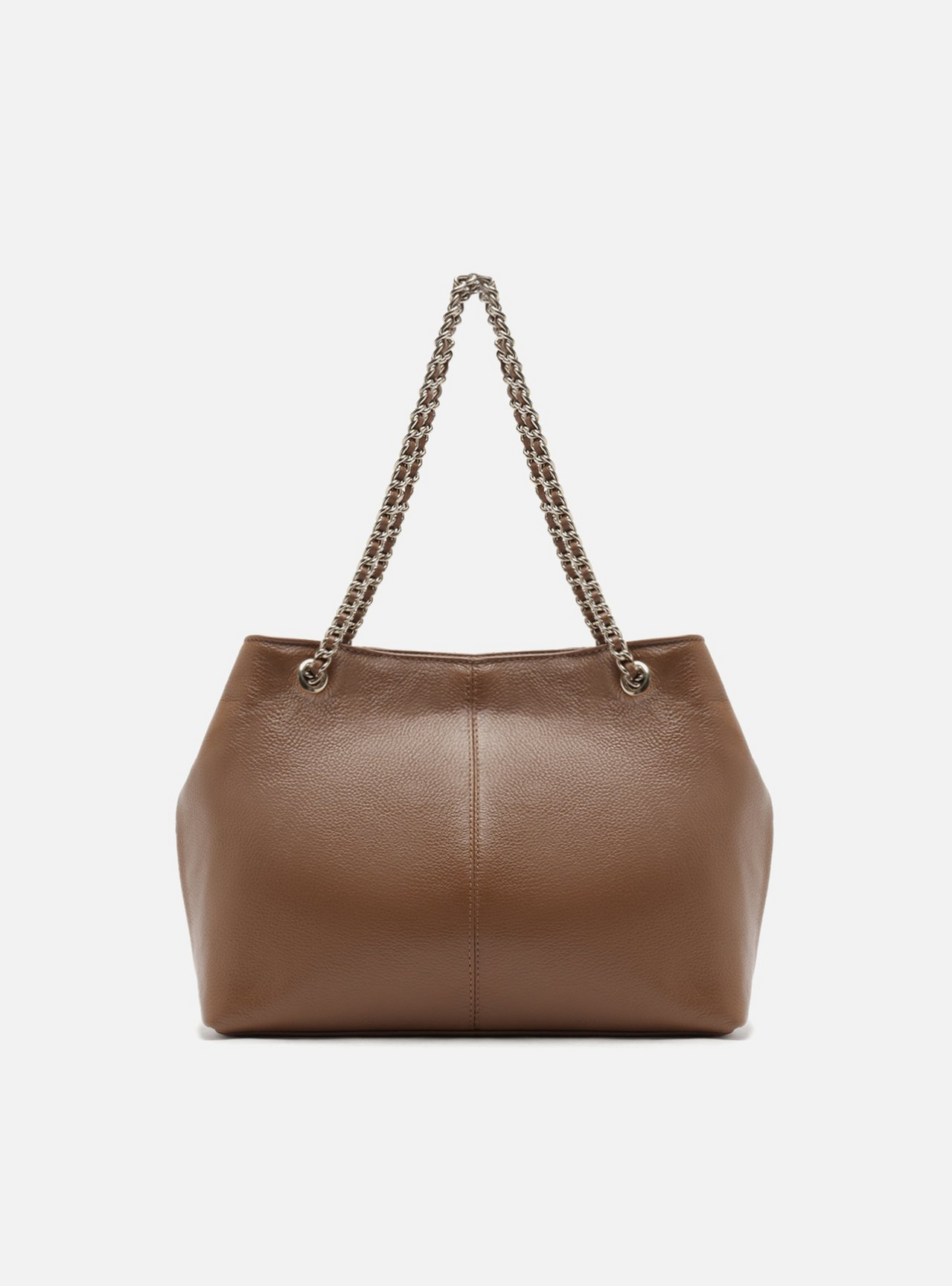 Bolsa Tote Marrom Couro Matelassê Média | ZZ MALL