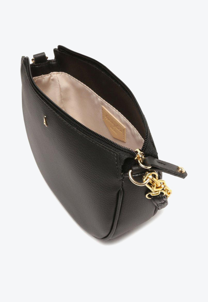 Bolsa Tiracolo Preta Anacapri Correntes Média