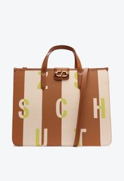 Bolsa Grande Shopping Skyler Branca e Preta