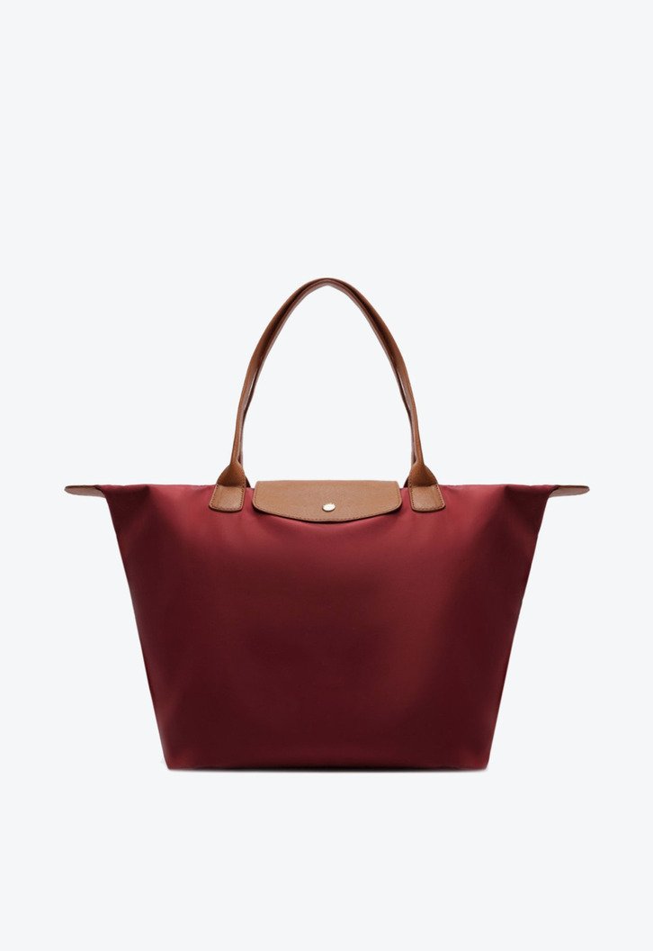 Bolsa Shopping Grande Nylon Botão Vermelha