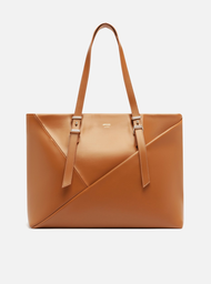 Bolsa Shopping Marrom Arezzo Giorno Grande Recortes