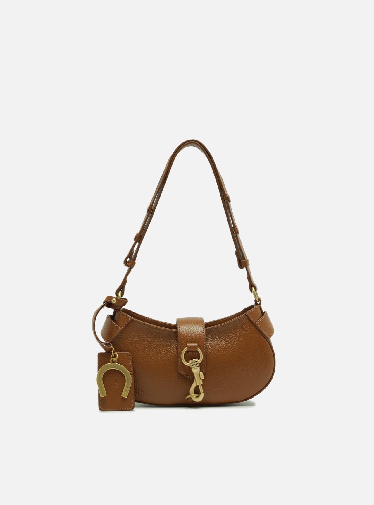 Bolsa Tiracolo Cúrcuma Couro Pequena Bag Charm | ZZ MALL