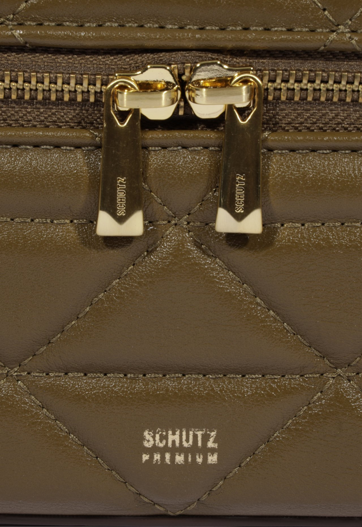 Bolsa Satchel Vanity Média Couro Verde | ZZ MALL