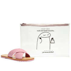 Kit Anacapri Rasteira Roxo E Necessaire Flork