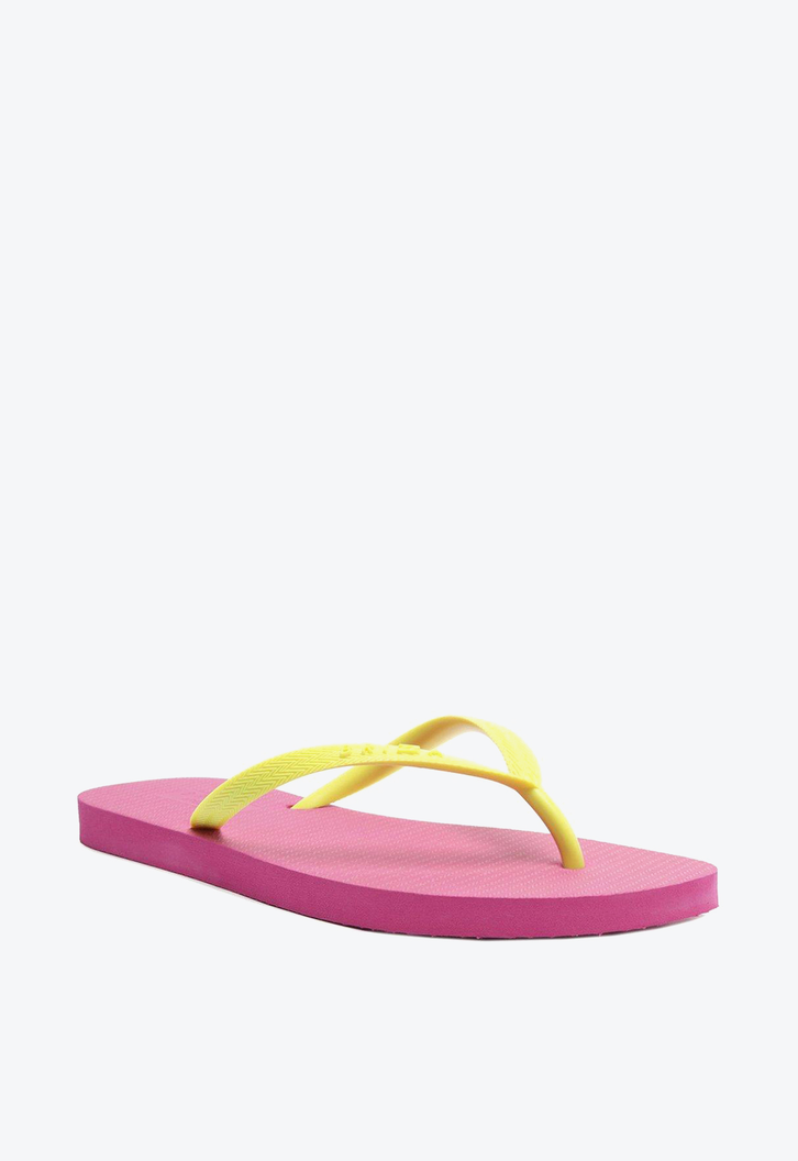Chinelo De Dedo Roxo Brizza Tiras Amarelas Essential