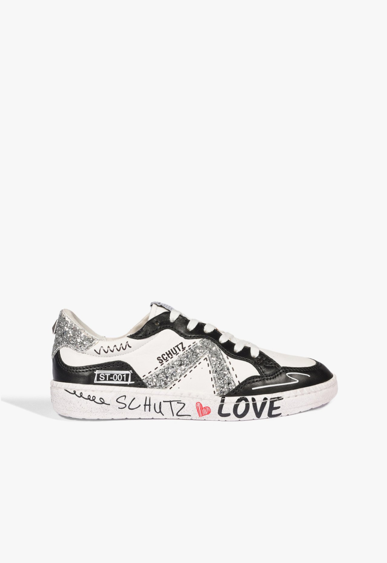 Tênis Branco E Preto Schutz St 001 Couro | ZZ MALL