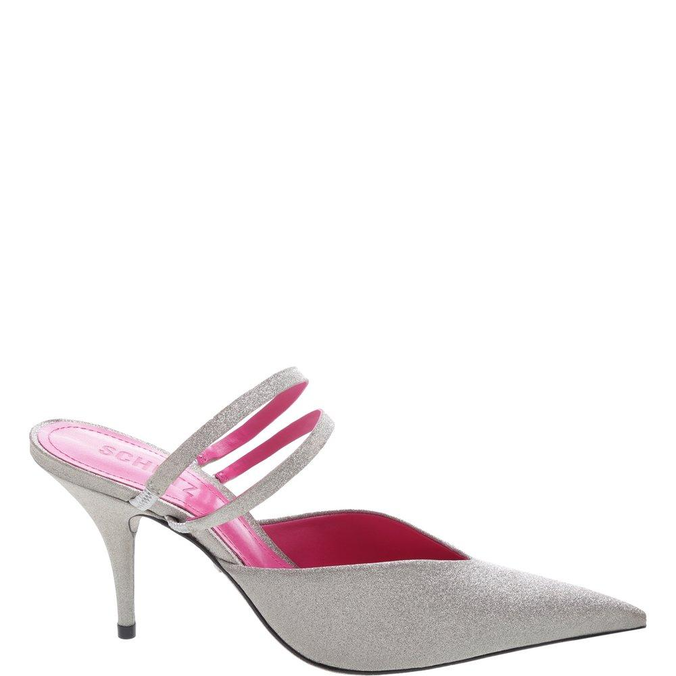 Mule Schutz Mid Heel Straps Prata | ZZ MALL