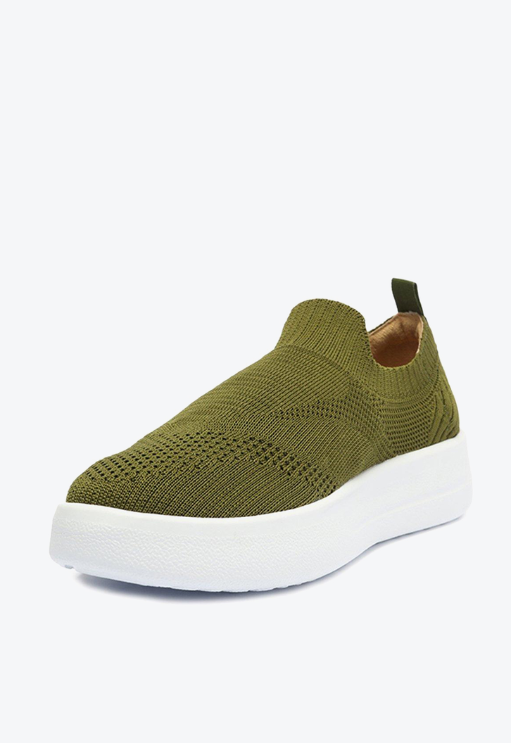 Slip On Flatform Verde Anacapri Knit
