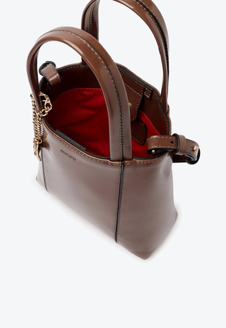 Bolsa Tote Média Madri Chaveiro Marrom