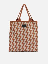 Bolsa Shopping Marrom Crochê Eletrizzante Grande