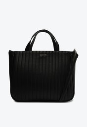 Bolsa Tote Preta Anacapri Pesponto Média