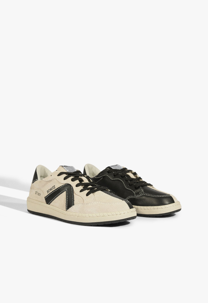 Tênis Schutz ST 001 Couro Branco Preto
