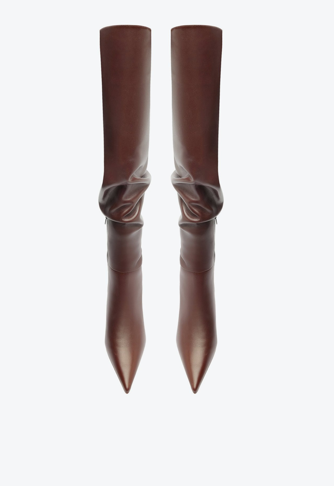 Bota Marrom Schutz Over The Knee Couro Salto Baixo | ZZ MALL